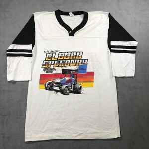 \Vintage 80s El Dorda Raceway Sprint Car Nationals T Shirt Men XL Dirt Racing